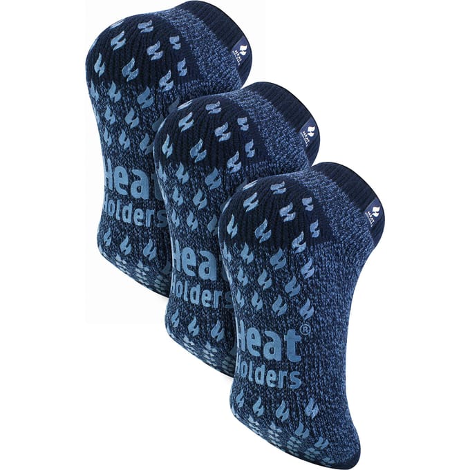 Thermische pantoffels voor heren van Heat Holders - 3-pack lage antislipsokken