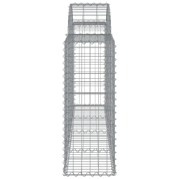 vidaXL - Schanskorven - 8 - st - gewelfd - 200x30x80/100 - cm - gegalvaniseerd - ijzer