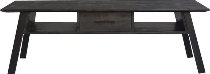 Tv-meubel Berlin mangohout 1 lade 150 cm - Zwart