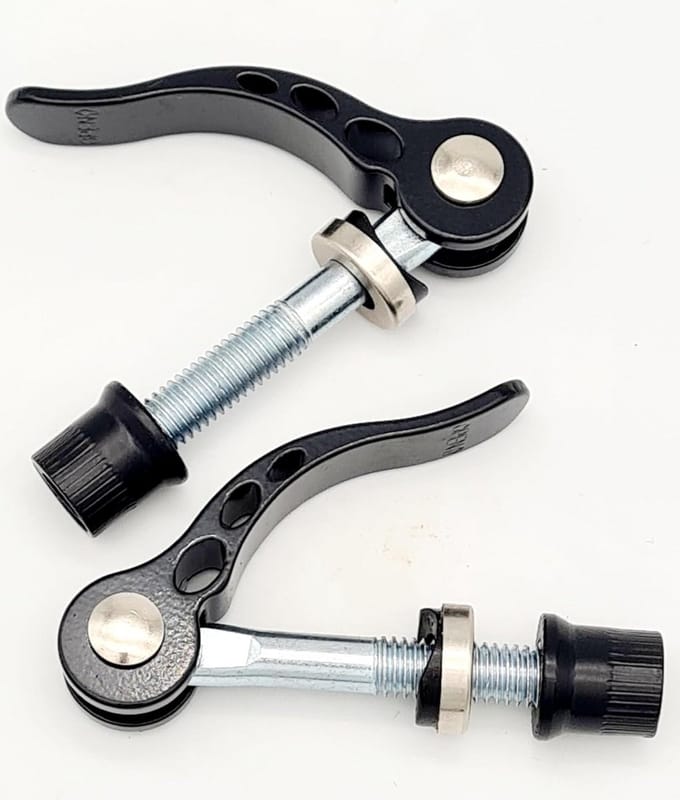 2 stuks Fiets Zadelpen Klem Snelspanner M8 x 55mm Aluminium
