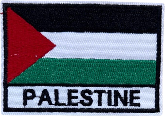 Palestijnse Palestine Vlag Strijk Embleem Patch 7.2 cm / 5.1 cm / Rood Zwart Wit Groen