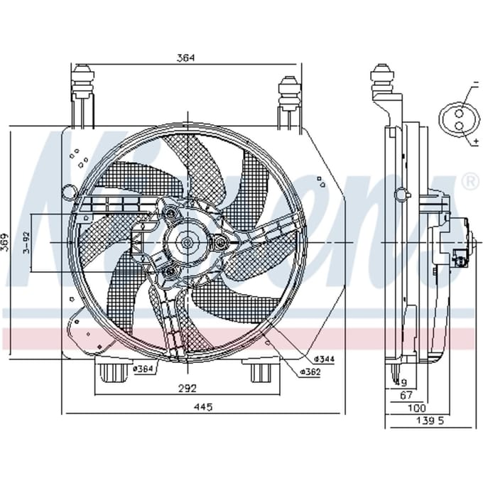 Koelventilatorwiel, motorkoeling NISSENS 85172
