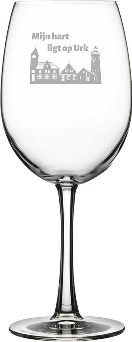 Gegraveerde Rode wijnglas 58cl Urk