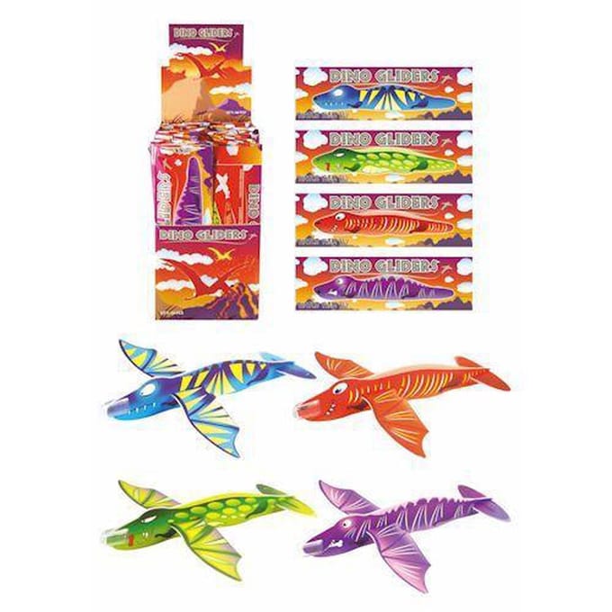 Uitdeelcadeautjes - Fighter Gliders - Model: Dinosaurussen in Display (48 stuks)
