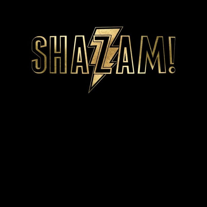 Shazam! Gold Logo t-shirt - Zwart - 4XL
