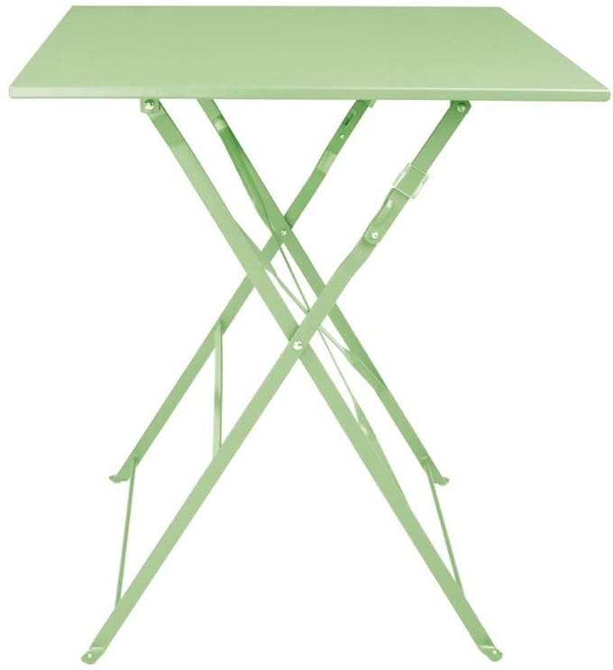 Opvouwbare Bistrotafel Staal Lichtgroen 60x60 cm