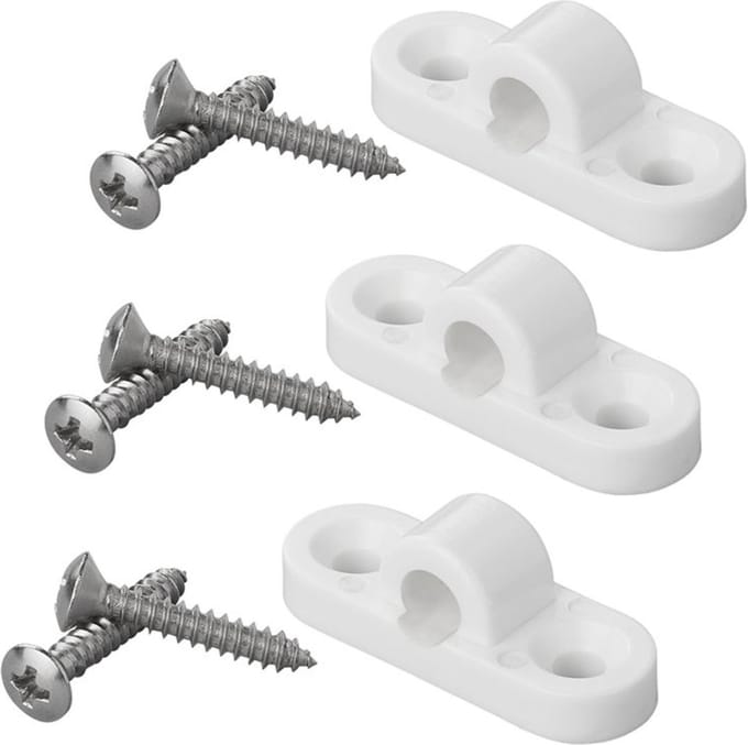 ProPlus Framebevestigingsoog - Kunststof - Horizontale Montage - Set van 3 - Inclusief RVS Schroeven