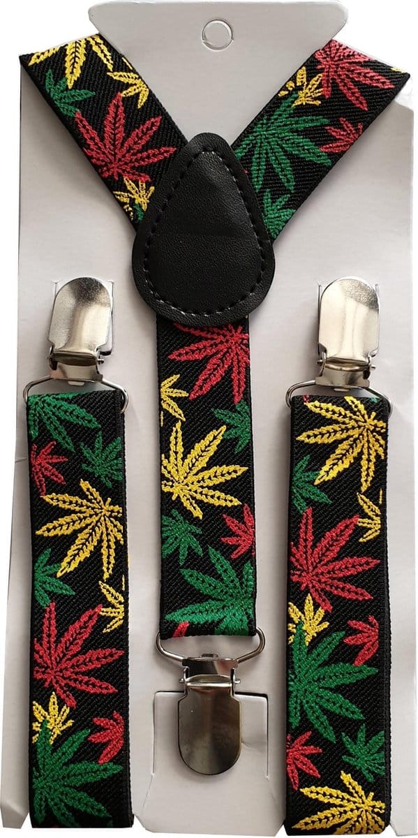 Fako Fashion® - Kinder Bretels - Print - Blad - 65cm - Jamaica