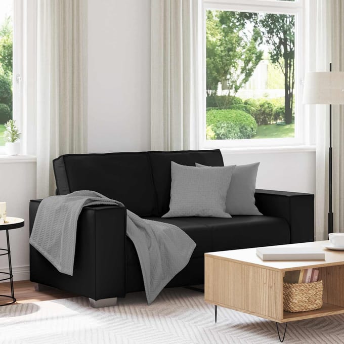 vidaXL - Loveseat - Zwart - 160 - cm - Kunstleer