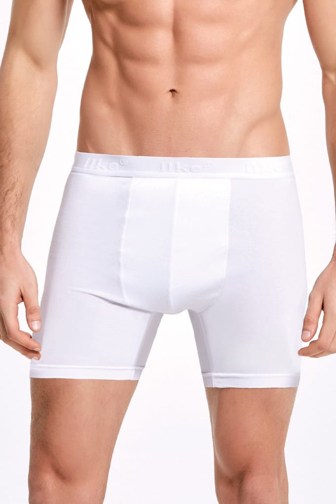 ilke® Heren Boxershorts 4 Pack – Sportief Design - Art 005 - Wit - S