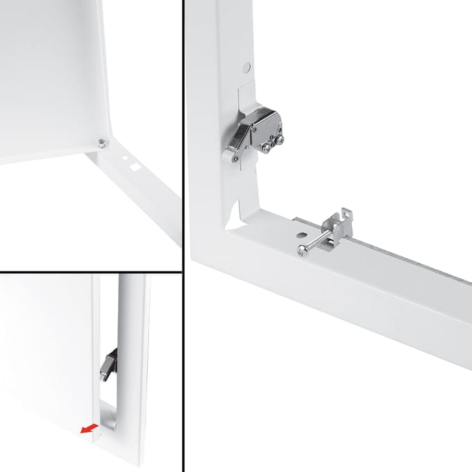 VELITE inspectieluik 20x20 cm wit klik-klak