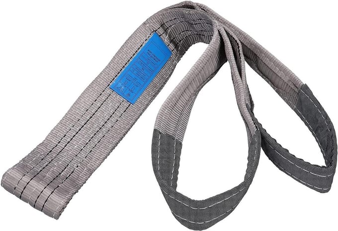 Hijsstrop - Hefband Tilband - Zware Lasten Verplaatsen - PES Materiaal - 5 Meter - Grijs