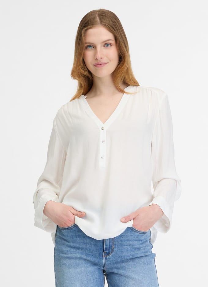Blouse Fierra off white LM v-hals Ragwear - maat S
