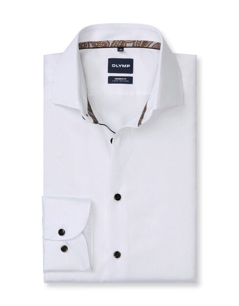 OLYMP Luxor Overhemd, Modern Fit, Royal Kent, Wit