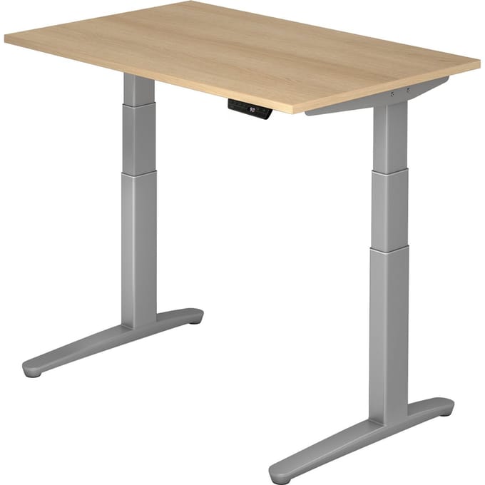 XBHM 12 SS | Bureau - 120x80 Eiken Tafelhoogte I Elektrisch in hoogte verstelbaar