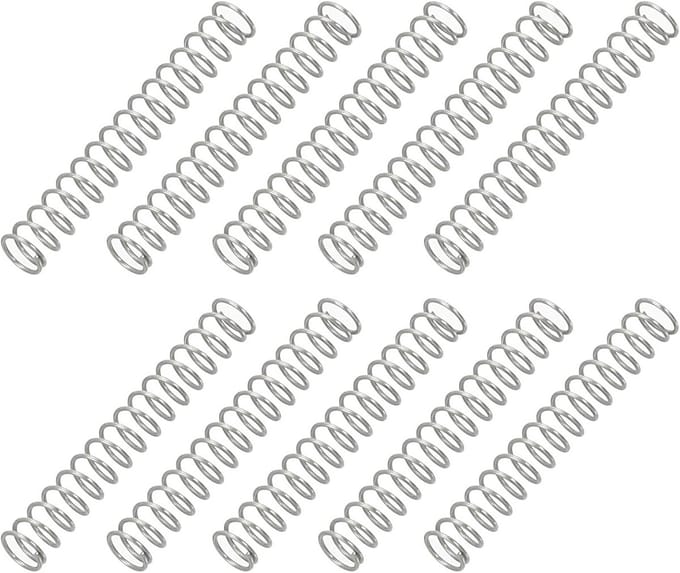 Set van 10 Roestvrijstalen Compressieveren 0.3mm Draaddiameter 3mm Buitendiameter