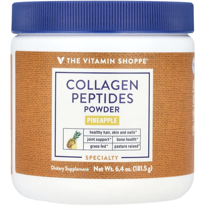 The Vitamin Shoppe, Poudre de Peptide de Collagène, Ananas, 6,4 oz (181,5 g)