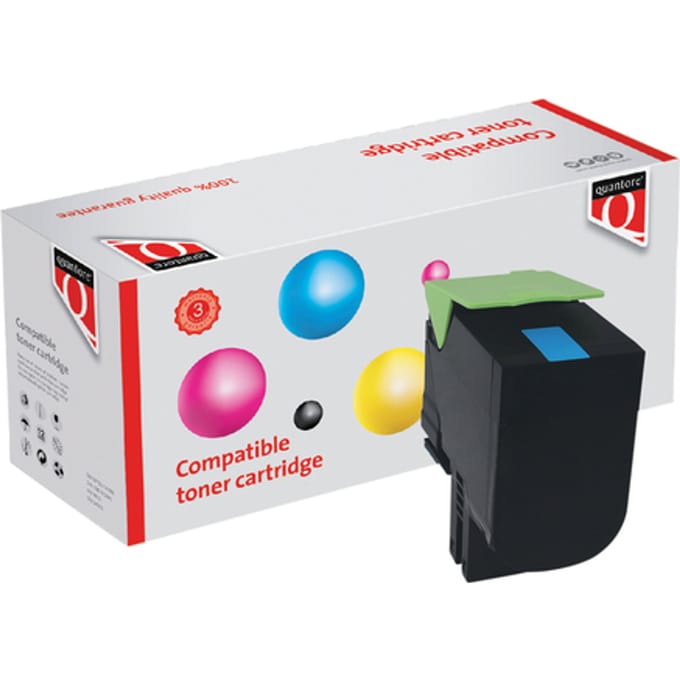 Tonercartridge Quantore alternatief tbv Lexmark 80C2HC0 blauw
