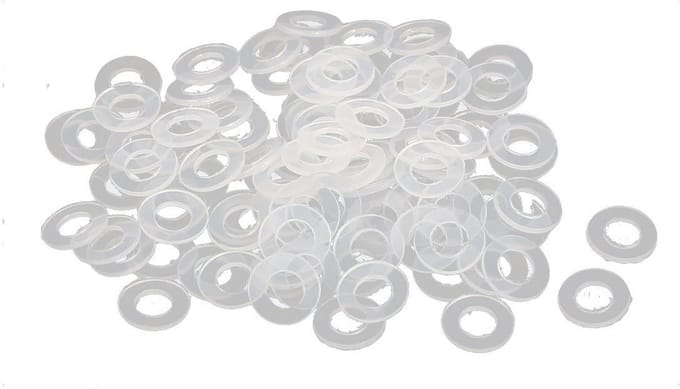 Isolatie Spacer Schroefringen M3 Nylon Wit Pakking - 100 Stuks