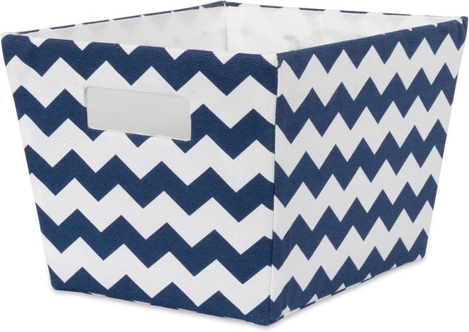 Opbergcontainer Trapezium - Mand Bak - Ruimte Organiseren - Stevige Constructie - 12x10x77 cm - Blauw