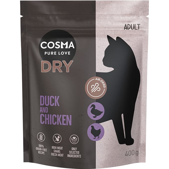 400g Cosma Katten Droogvoer Eend & Kip