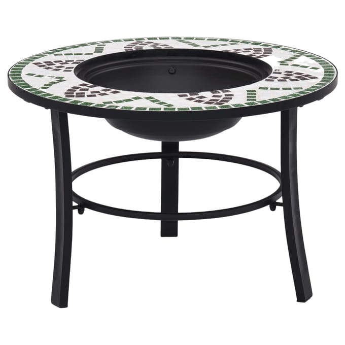 vidaXL - Vuurschaal - mozaïek - 68 - cm - keramiek - groen