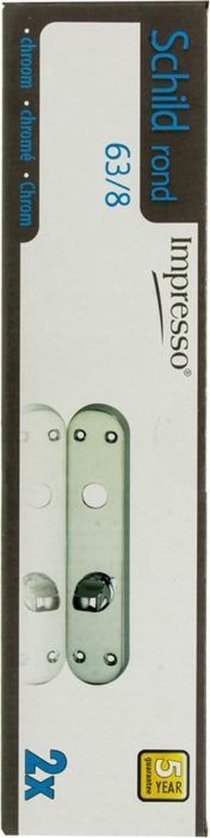 Impresso Schild ovaal WC63 modulair chroom