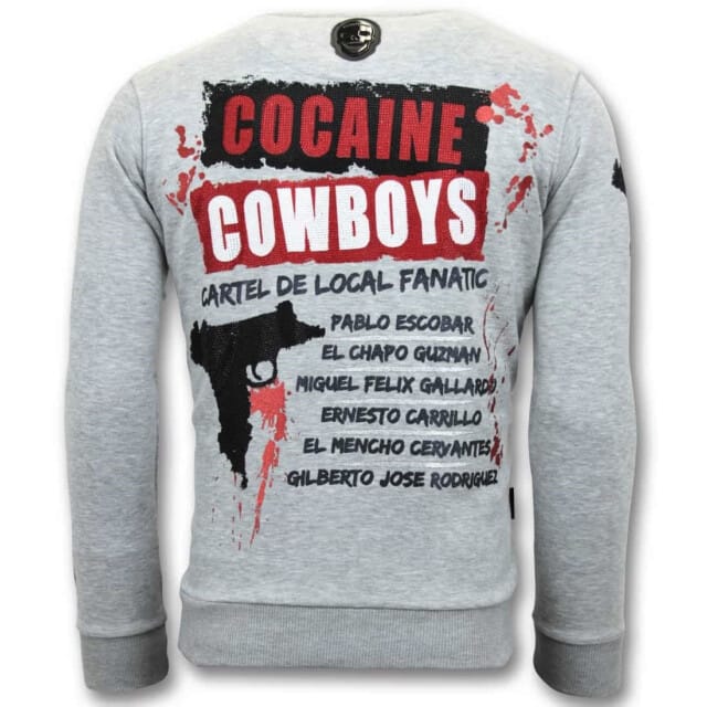Exclusieve Sweater Heren - Los Jefes De Narcos - Grijs