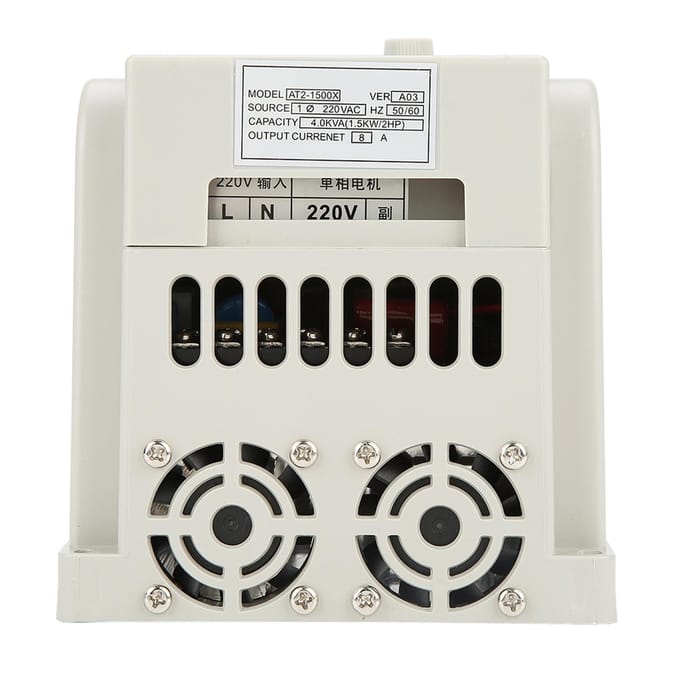 220VAC Variabele Frequentie Aandrijving Snelheidsregelaar voor Eenfase 1.5kW AC Motor zwart