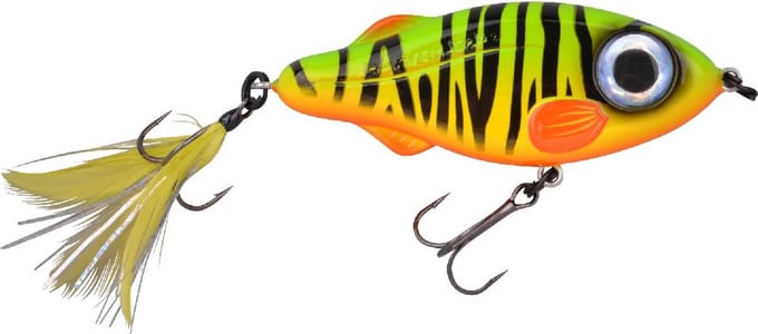 Spro Iris Flash Jerk Hot Tail, 9,5cm, 37gr, 0,5m (met ratel) - Jerkbait