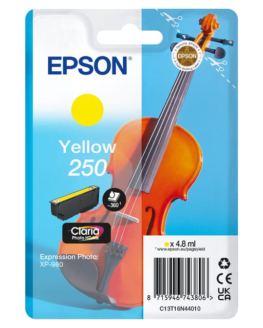 Epson 250 - yellow - original - ink cartridge