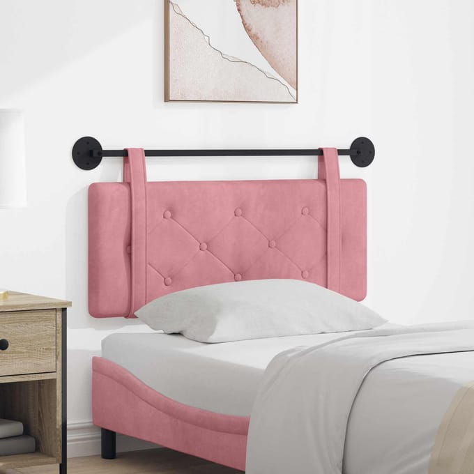 vidaXL - Hangend - hoofdbord - Roze - Fluweel