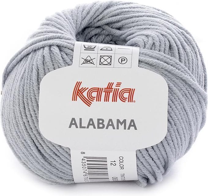 Katia Alabama - 12 lichtgrijs - Katoen/Acryl Garen