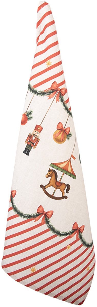 Clayre & Eef Theedoek 50x70 cm Beige Katoen
