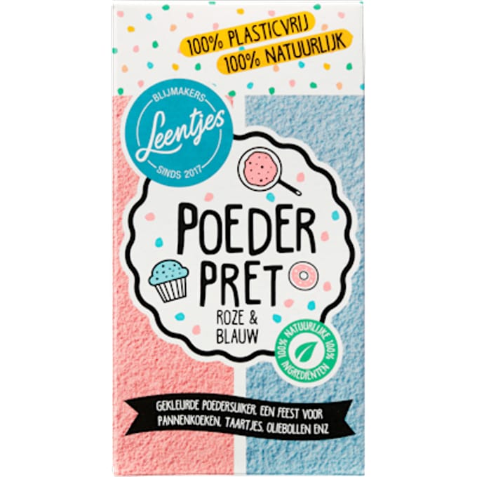 Poederpret roze/blauw