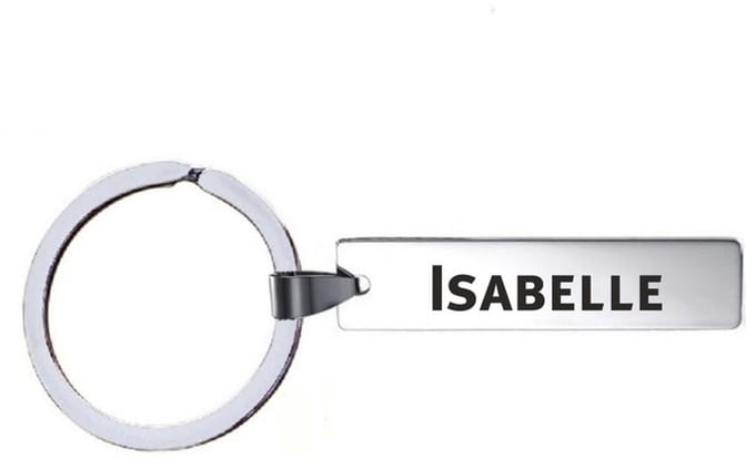 Sleutelhanger Met Naam - Isabelle - RVS