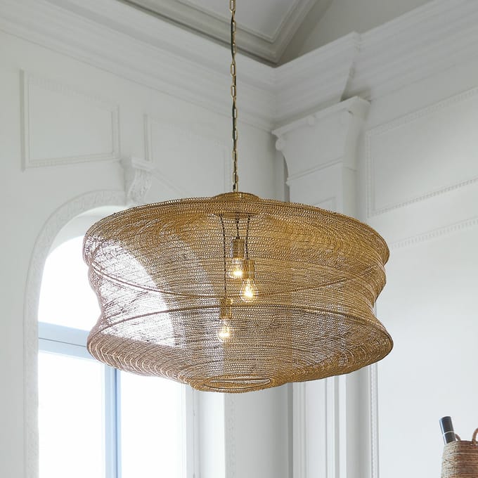 LOBERON Hanglamp Valerique goudkleurig