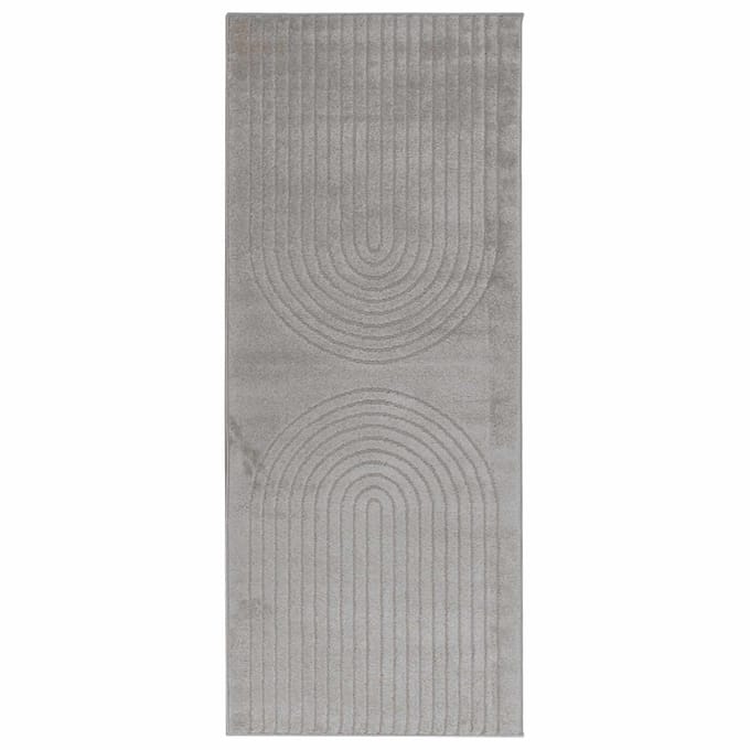 vidaXL - Binnen - kleed - GALATI - Grijs - 200 - x - 80 - cm - Polyester