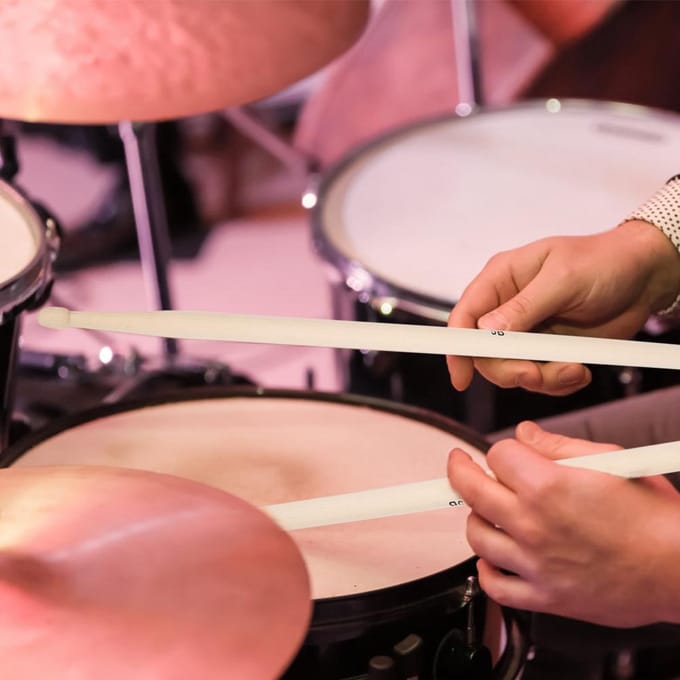 2 Paar 5A/5B Esdoorn Houten Jazz Drumstel Drumstok Muziekinstrument Accessoire5B Drumstok beige