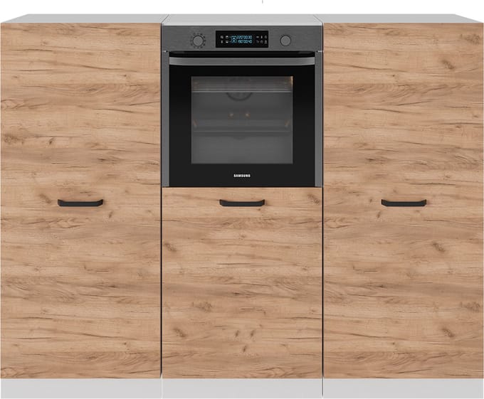 Vicco R-Line Keukenblok – 180 cm Zonder werkblad Eik goud/wit