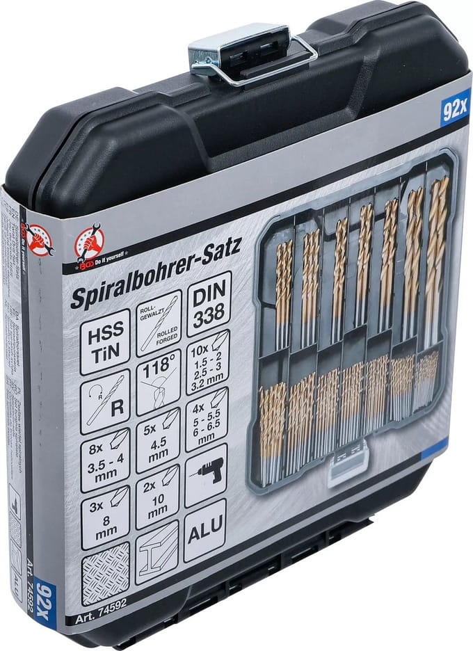 BGS HSS-spiraalborenset - 1,5 - 10 mm - 92 delig
