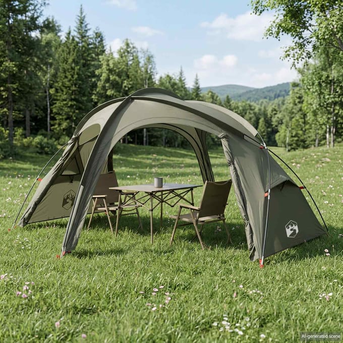 vidaXL - Trekkingtent - met - regenkap, - waterbestendig - 2-persoons