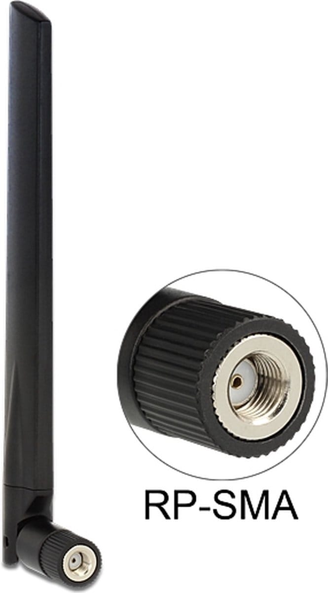 DeLOCK WLAN IEEE 802.11 ac/a/h/b/g/n Antenne met SMA-RP (m) connector - 3 - 5 dBi