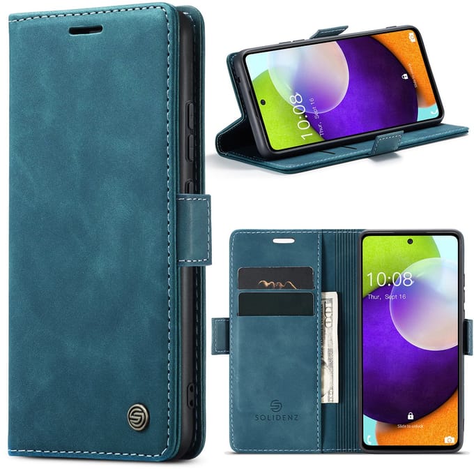Solidenz Hoesje - Geschikt voor Samsung Galaxy A53 - Urban Book - Blauw