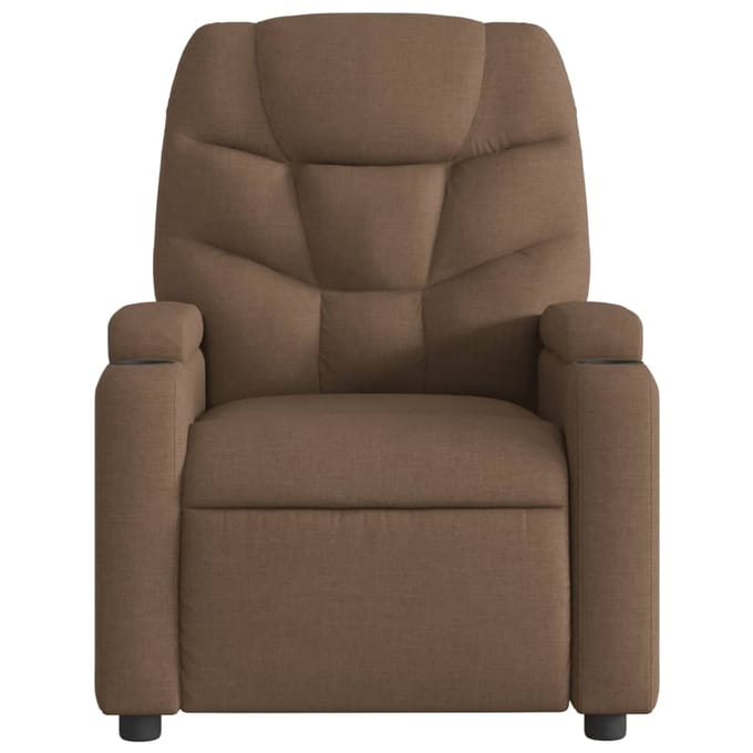 vidaXL - Fauteuil - verstelbaar - stof - bruin