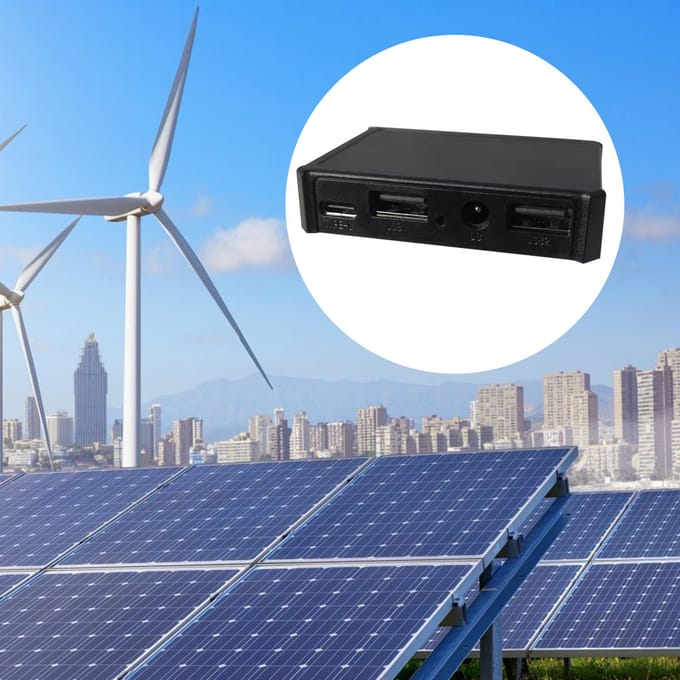 Zonnepaneelregelaar Spanningsstabilisator Laadregelaar met indicatielampje Ontwerp Dubbel zwart