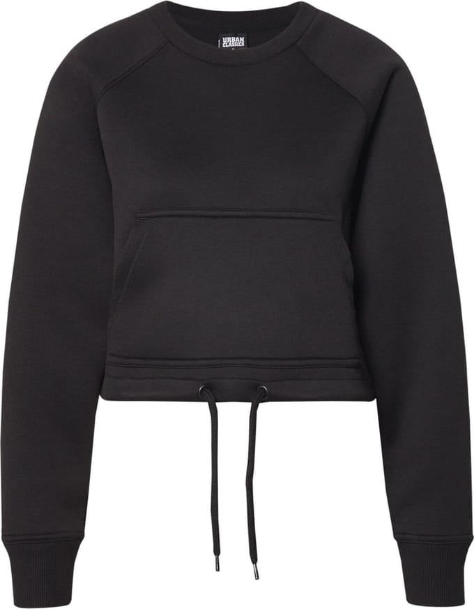 Urban Classics - Oversized Short Raglan Crop Sweater/Trui - XL - Zwart