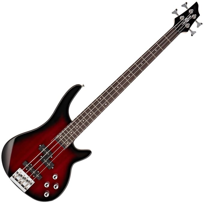 Chicago Basgitaar van Gear4music, Trans Red Burst