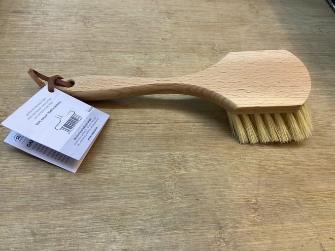 Redecker werkborstel met handvat fiber brede kop