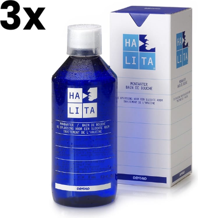 Halita Mondwater - 3 x 500 ml - Voordeelverpakking